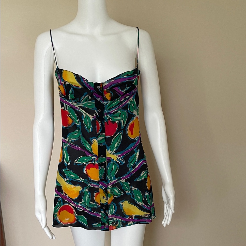 Authentic Dolce&Gabbana Colorful Fruit Print Mini Dress/Tank